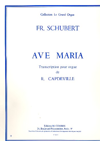 AVE MARIA POUR ORGUE SEUL  CAPDEVILLE, R., ARR.  