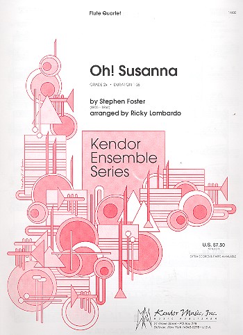 Oo Susanna for 4 flutes  score and parts  