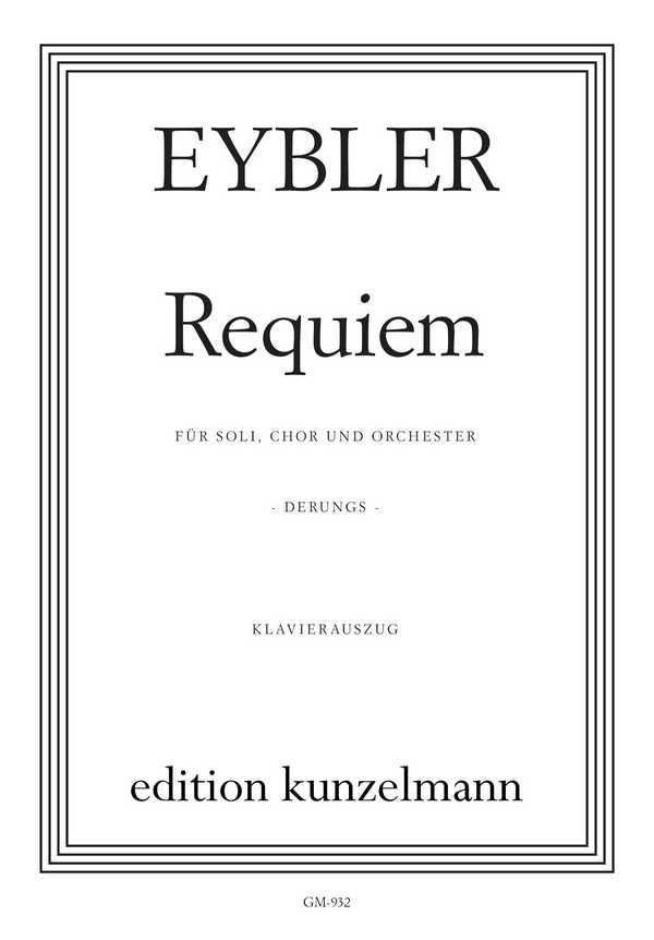 Requiem  für Soli, Chor und Orchester  Klavierauszug (la)