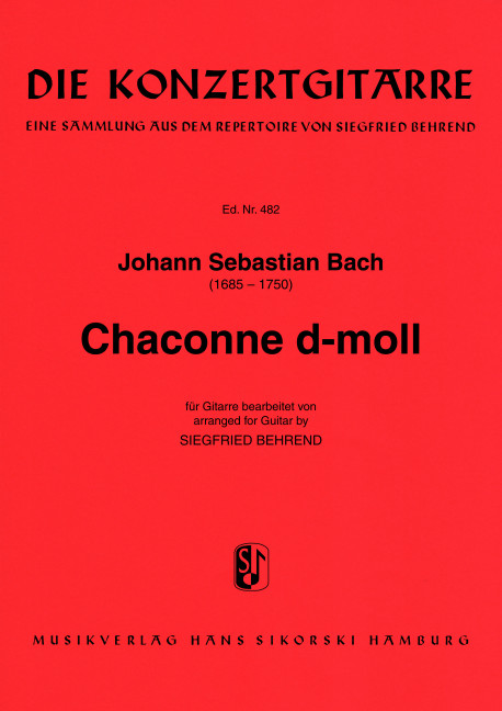 Chaconne d-Moll  für Gitarre  