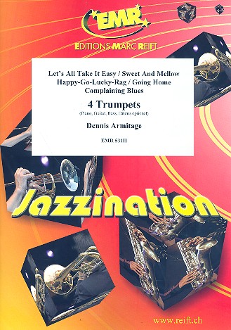 Jazzination Pieces for 4 trumpets  or clarinets (piano/git/bass/drums  ad lib)