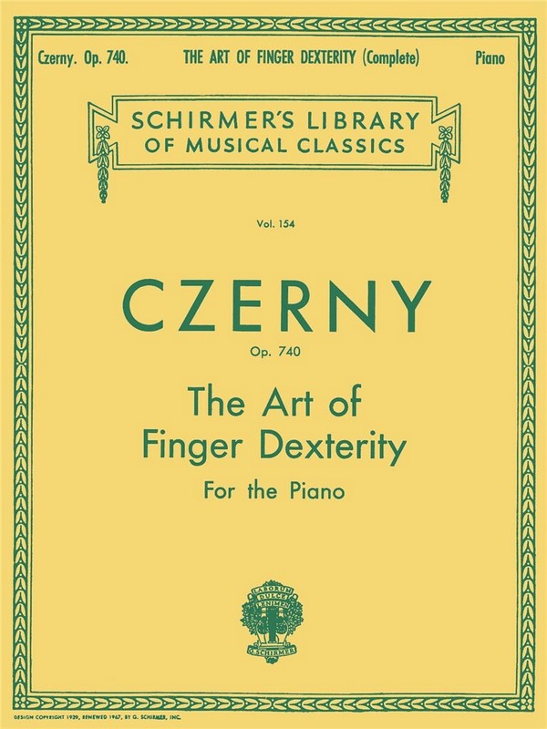 The Art of Finger Dexterity&nbsp;&nbsp;50 studies op.740 for piano&nbsp;&nbsp;