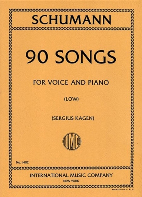 90 Songs&nbsp;&nbsp;for low voice and piano (dt/en)&nbsp;&nbsp;