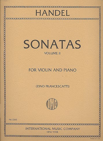 Sonatas op.1 vol.2&nbsp;&nbsp;for violin and piano&nbsp;&nbsp;