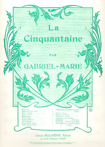 La Cinquantaine Air dans le style&nbsp;&nbsp;ancien pour flûte et piano&nbsp;&nbsp;