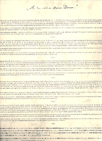 An der schönen blauen Donau Poster&nbsp;&nbsp;Faksimile zum Strauss-Jahr 1999&nbsp;&nbsp;