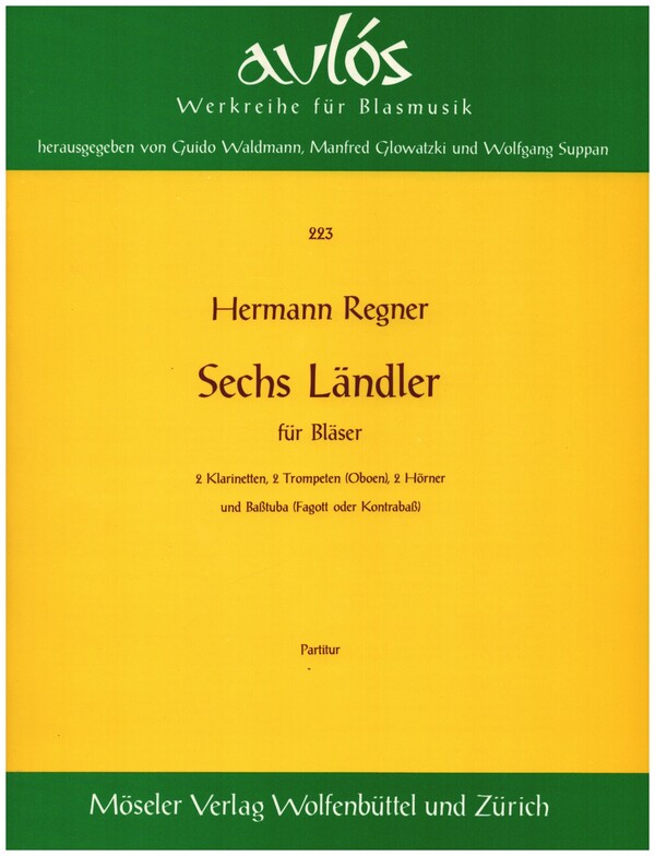 6 Ländler  für 7 Bläser  Partitur und Stimmen