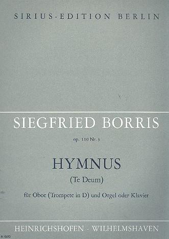 Hymnus op.110 Nr.3 für Oboe  (Trompete in D) und Orgel oder Klavier  