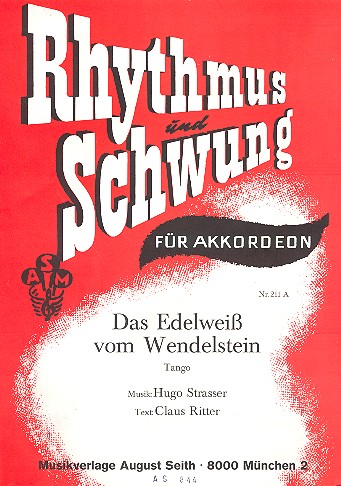 Das Edelweiss vom Wendelstein  Tango für Akkordeon  