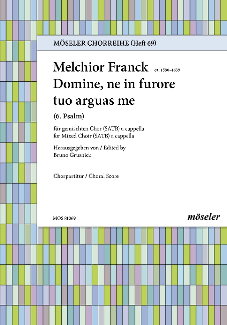 Domine ne in furore tuo arguas me - Psalm Nr.6  für SATB Chor a cappella  Partitur