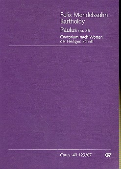 Paulus op.36&nbsp;&nbsp;für Soli, gem Chor und Orchester&nbsp;&nbsp;Studienpartitur (dt/en)