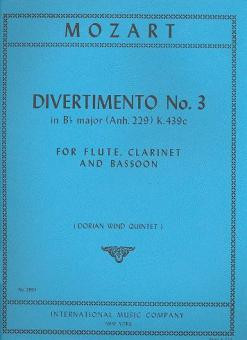 Divertimento B major KV439c no.3&nbsp;&nbsp;for flute, clarinet and bassoon&nbsp;&nbsp;parts
