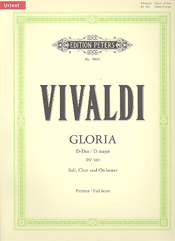 Gloria D-Dur RV589&nbsp;&nbsp;für Soli, gem Chor und Orchester&nbsp;&nbsp;Partitur