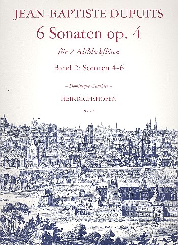 6 Sonaten op.4 Band 2 (Nr.4-6) für  2 Altblockflöten  