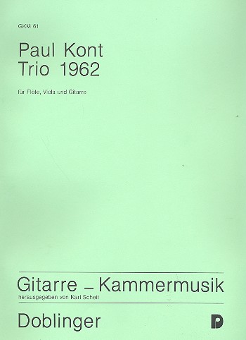 Trio 1962  für Flöte, Viola und Gitarre  Partitur und Simmen
