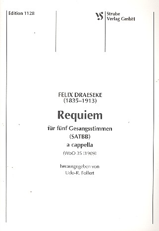 Requiem  für 5 Gesangsstimmen (SATBB)  Partitur (la)