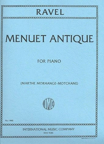Menuet antique&nbsp;&nbsp;for the piano&nbsp;&nbsp;