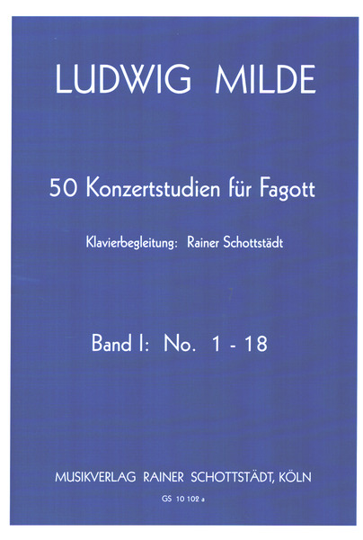 50 Konzertstudien Band 1 (Nr.1-18)  für Fagott mit Klavierbegleitung  