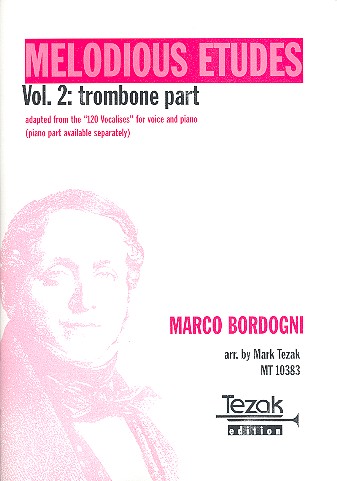 Melodious Etudes vol.2 - trombone part  adapted from the 120 vocalises  for voice and piano