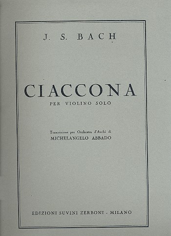 Ciaccona  per orchestra d'archi  partitura