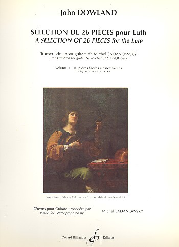 Selection de 26 pièces pour luth&nbsp;&nbsp;vol.1 10 pièces faciles à assez&nbsp;&nbsp;faciles pour guitare