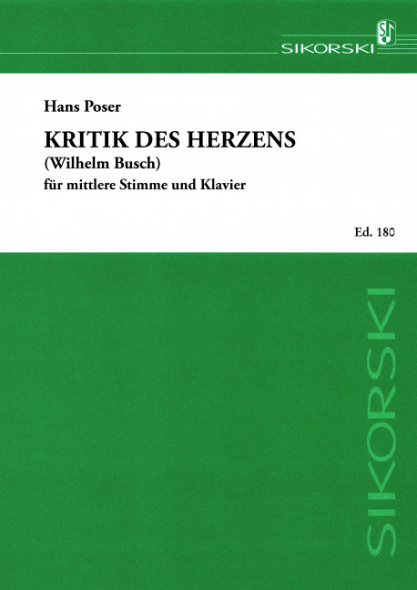 6 Lieder op.26 aus Kritik des Herzens  für mittlere Singstimme und Klavier  