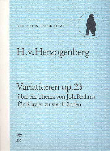 Variationen op.23 über ein Thema  vom Joh. Brahms für Klavier  zu 4 Händen