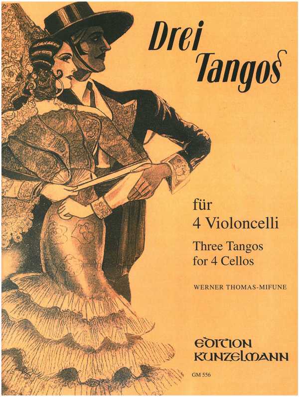3 Tangos  für 4 Violoncelli  Partitur und Stimmen