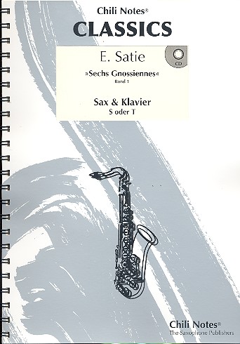 6 Gnossiennes Band 1 (Nr.1-3, +CD)  für Saxophon (S/T) und Klavier  