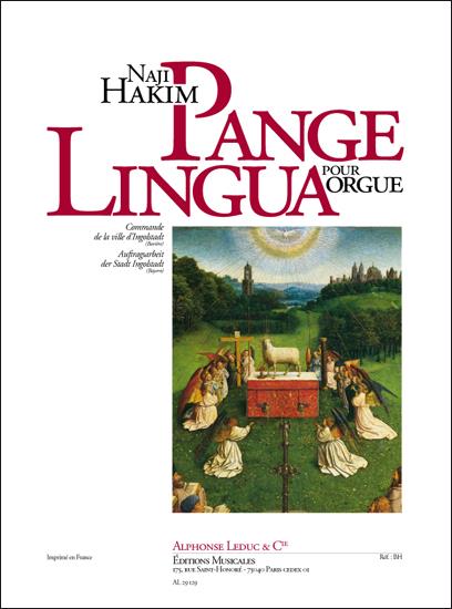 Pange Lingua&nbsp;&nbsp;pour orgue&nbsp;&nbsp;