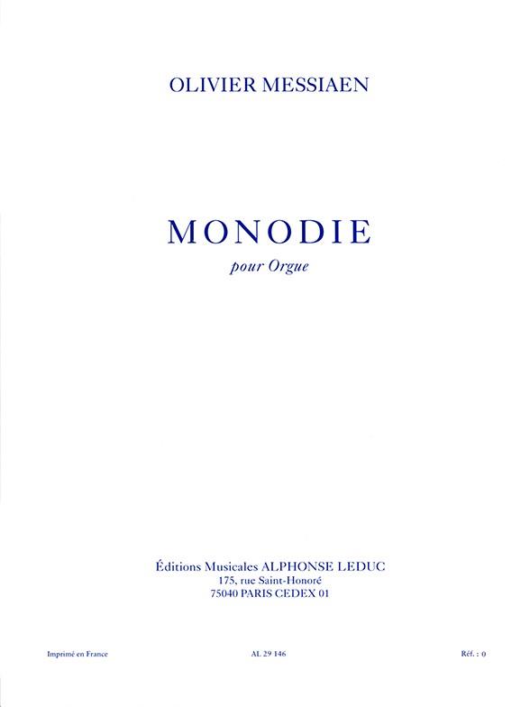 Monodie  pour orgue  