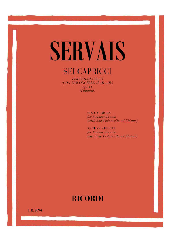 6 capricci op.11 per violoncello  (Violoncello 2 ad lib.)  