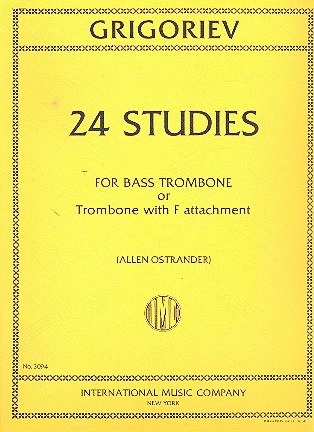 24 Studies  for bass trombone or trombone with F attachment  