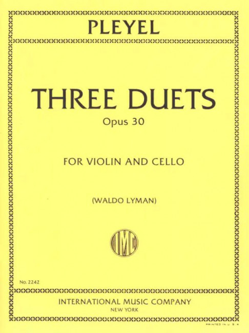 3 Duets op.30  for violin and cello  