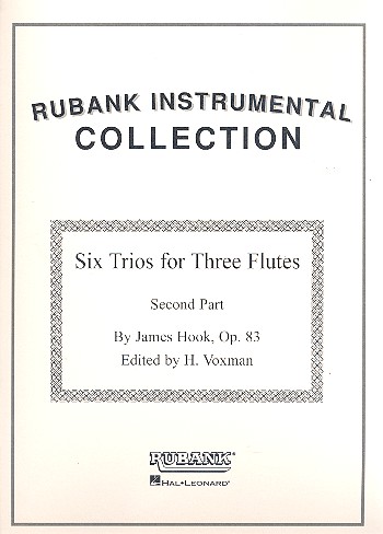 6 Trios op.83 for 3 flutes (or  clarinets, saxophones)  part 2