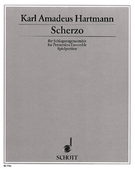 Scherzo  für Schlagzeug-Ensemble und Klavier zu vier Händen  Spielpartitur