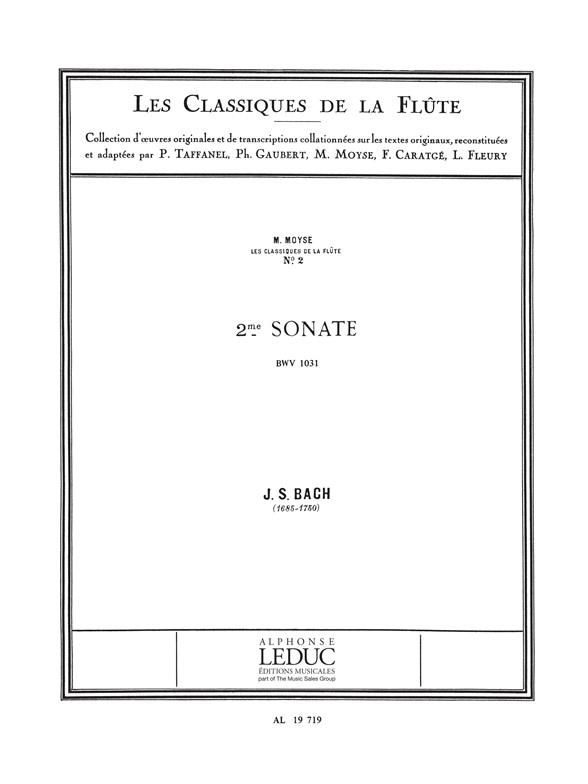 SONATE MI b MAJEUR NO.2 BWV1031&nbsp;&nbsp;POUR FLUTE ET PIANO              AK&nbsp;&nbsp;MOYSE, M., ARR.