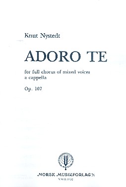 Adoro te op.107  for mixed chorus a cappella  score