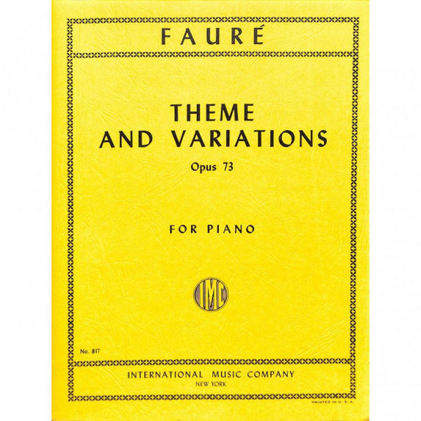 Theme and Variations op.73&nbsp;&nbsp;for piano&nbsp;&nbsp;