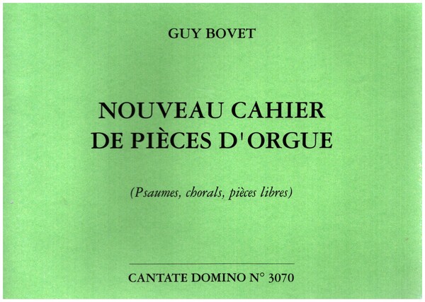 Nouveau Cahier de Pièces d'Orgue  pour orgue  