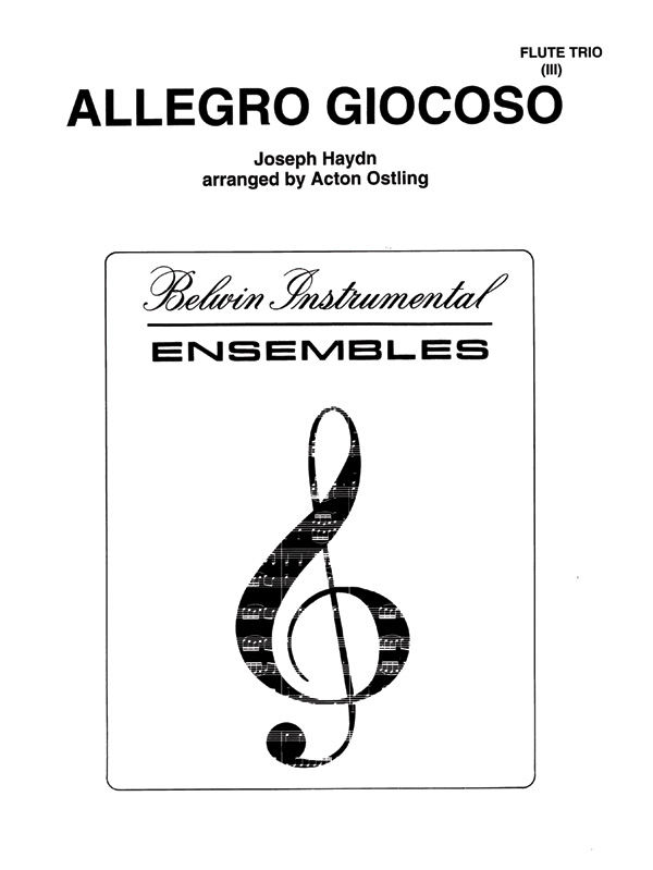 Allegro giocoso  for 3 flutes  score and parts
