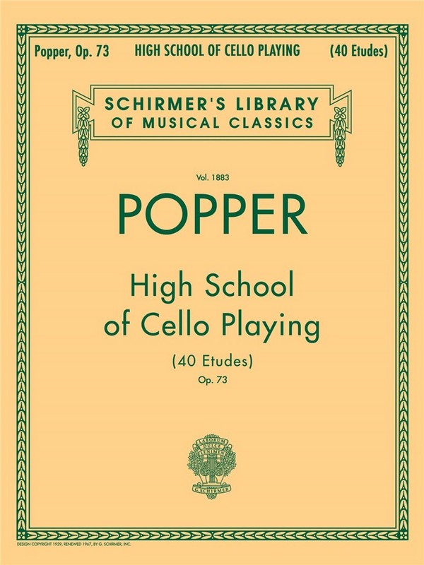 High School of Cello Playing op.73  40 etudes  