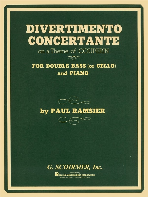 Divertimento Concertante on a Theme of Couperin&nbsp;&nbsp;for double bass or cello and piano&nbsp;&nbsp;