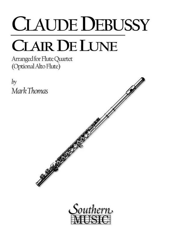 Clair de lune  for 4 flutes  score and parts