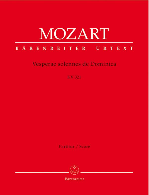 Vesperae solennes de Dominica KV321&nbsp;&nbsp;für Soli (SATB), Chor und Orchester&nbsp;&nbsp;Partitur (la)