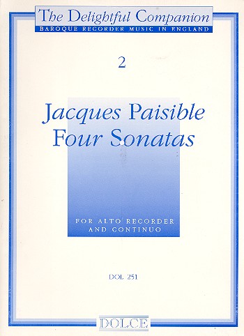 4 Sonatas vol.2 (Nos.6-9) for  alto recorder and cont.    4scores  