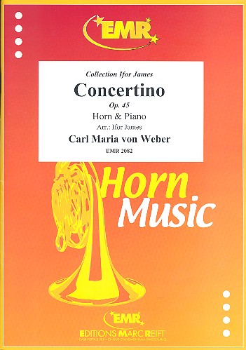 Concertino e minor op.45 for horn  and orchestra for horn in F/E  and piano