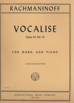Vocalise op.34,14  for horn in F and piano  