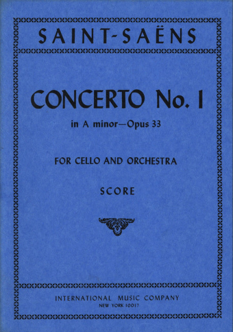 Concerto a minor op.33 no.1&nbsp;&nbsp;for cello and orchestra&nbsp;&nbsp;study score