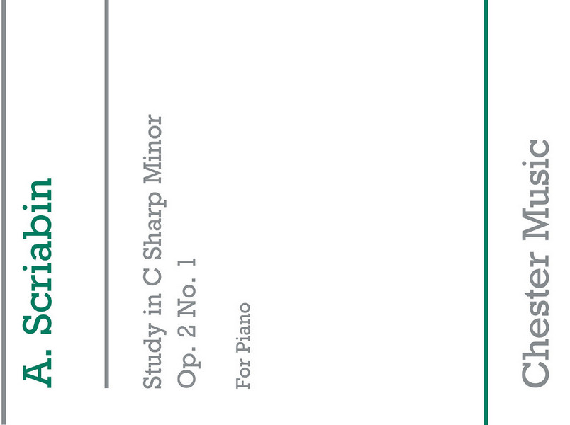 Study C sharp minor op.2,1  for piano  